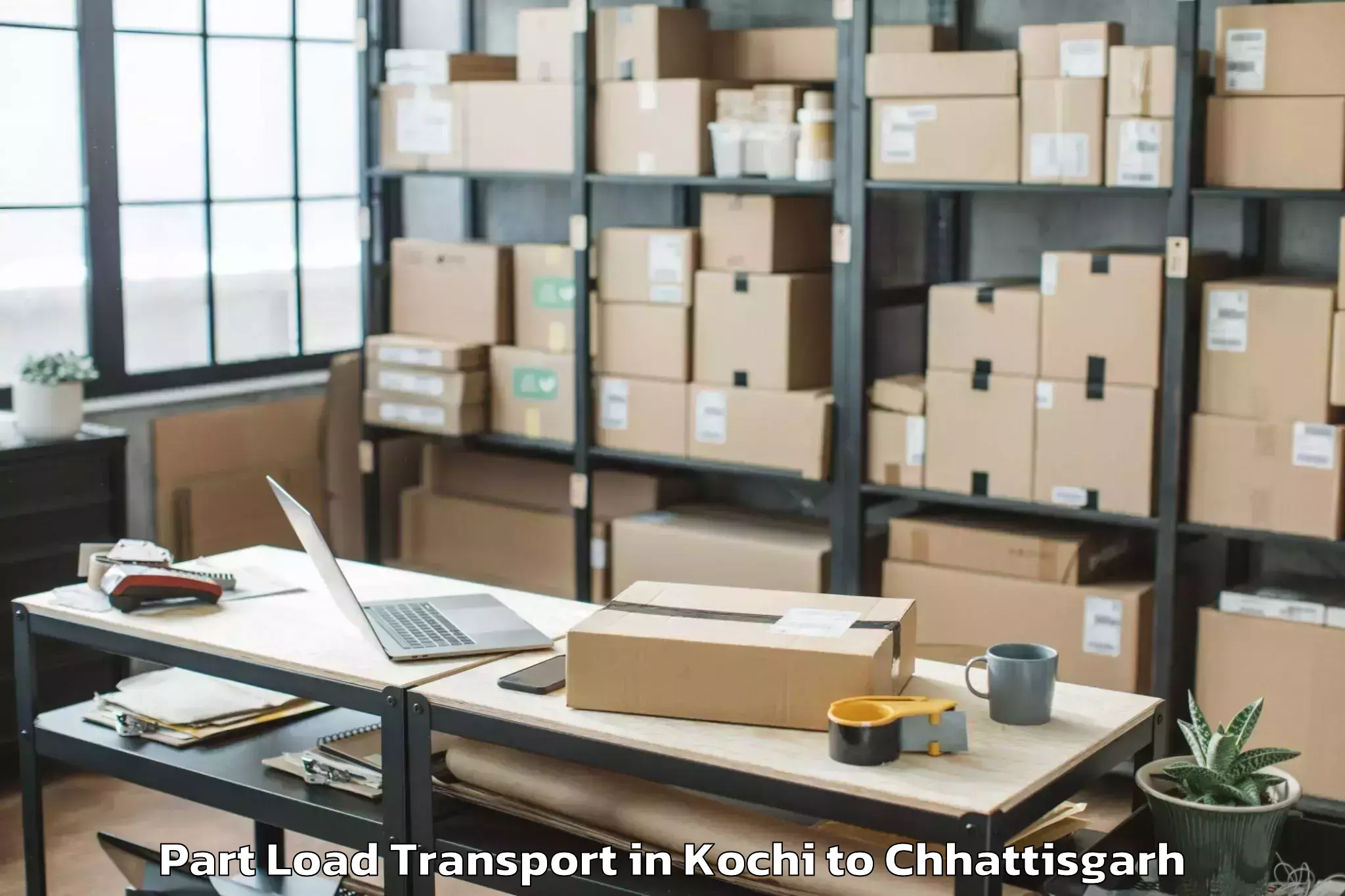 Easy Kochi to Kanker Part Load Transport Booking